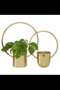 11" GOLD RING PLANTER
