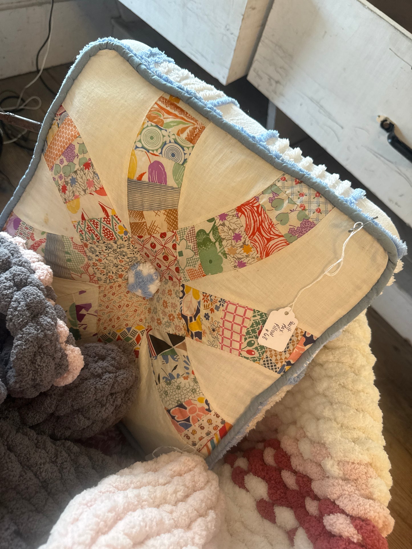 Quilt Boxed pillow - Handmade