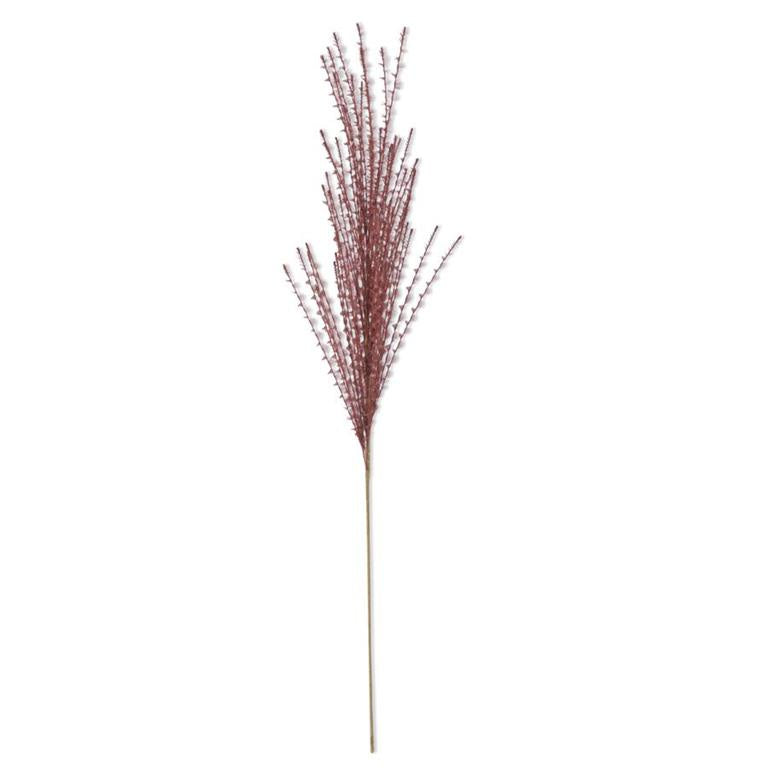 39.5"BURGUNDY TWISTED EYELASH RIBBON STEM