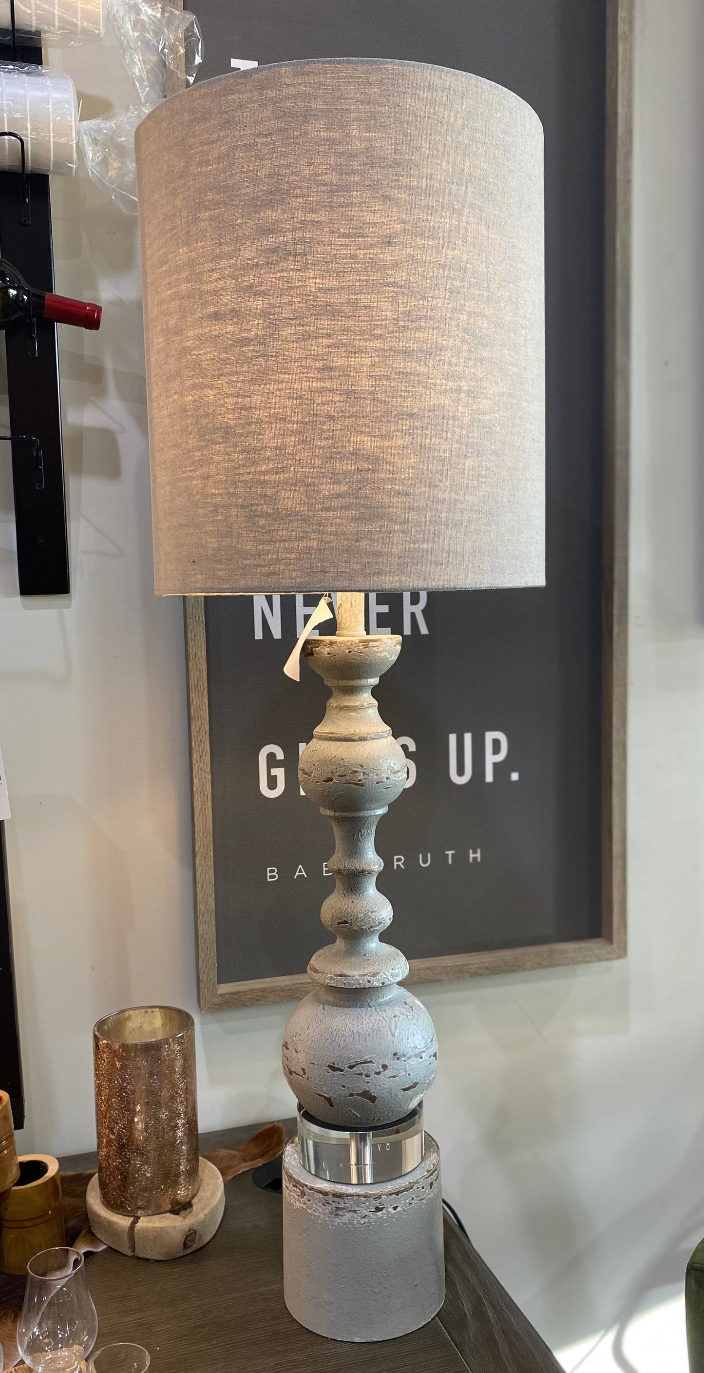 ELISE BUFFET LAMP BLUE & GREY