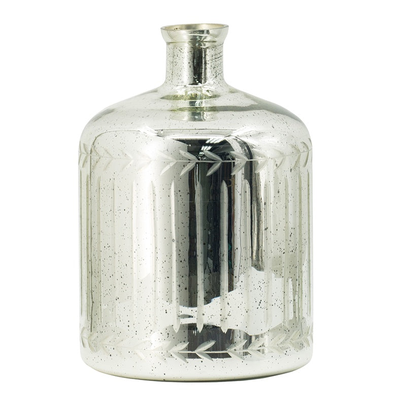 MERCURY GLASS VASE 16X12