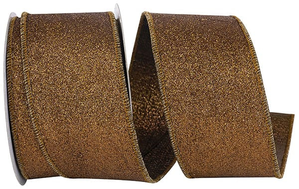 CARAMELO GLITTER DELUXE COPPER RIBBON 10 YARDS