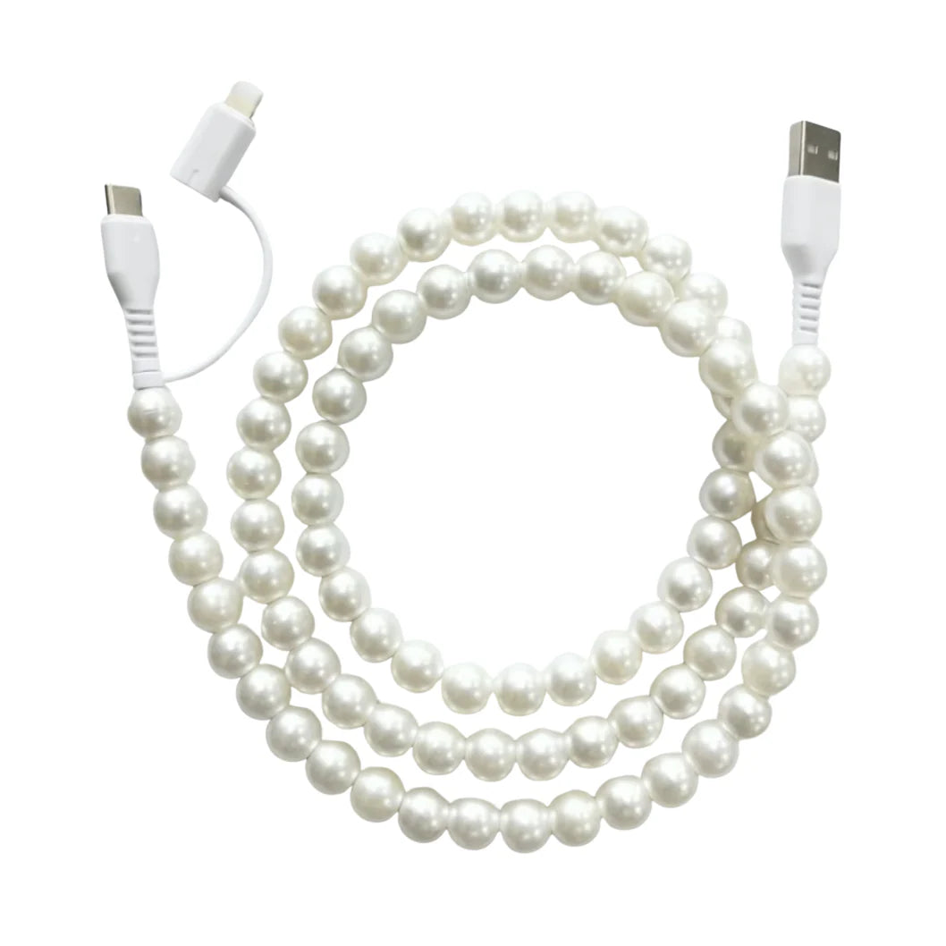 Alexa's Pearl Beaded Charger