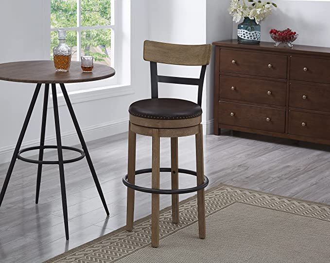 29" PUB HEIGHT BROWN BAR STOOL