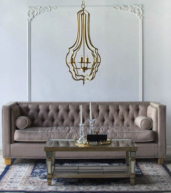 VALERIO 19" ANTIQUE GOLD CHANDELIER