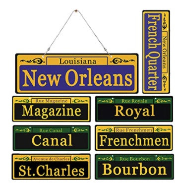 MARDI GRAS STREET SIGN