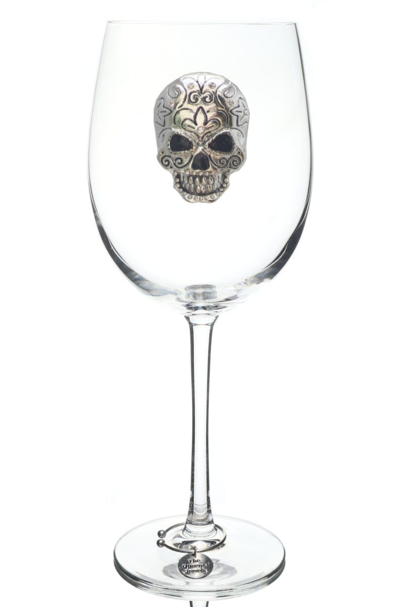SKULL STEMMED WINE GLASS