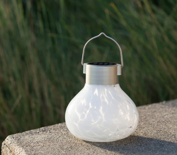 BLOWN GLASS SOLAR TEA LANTERN