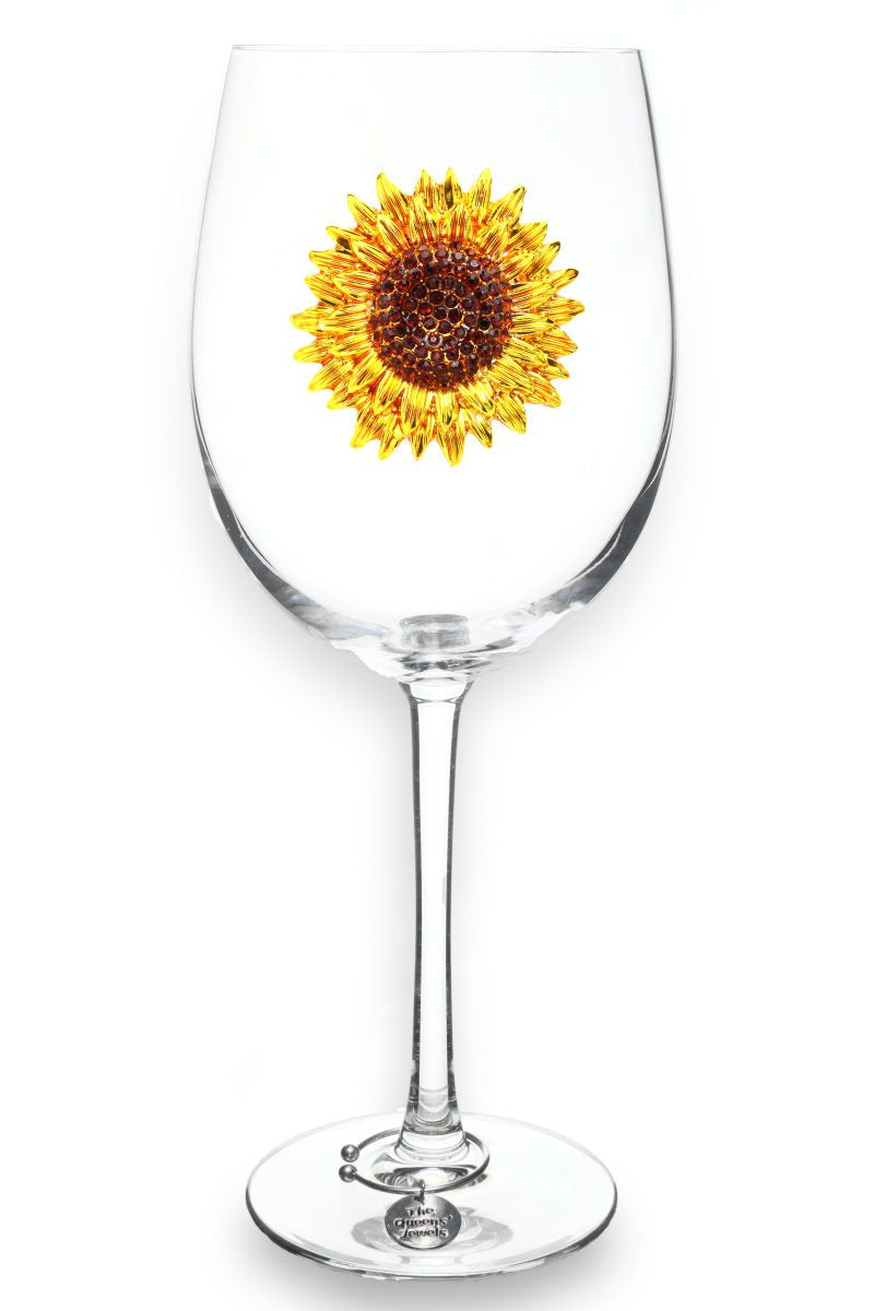 SUNFLOWER STEMMED WINE GLASS