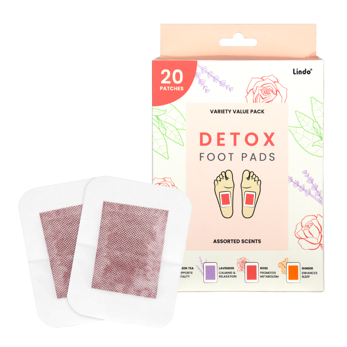 Lindo Detoxifying Foot Pads Variety Pack
