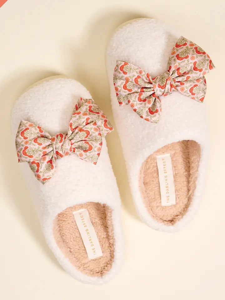 The Slumber Party Slipper- Dusty Rose Floral