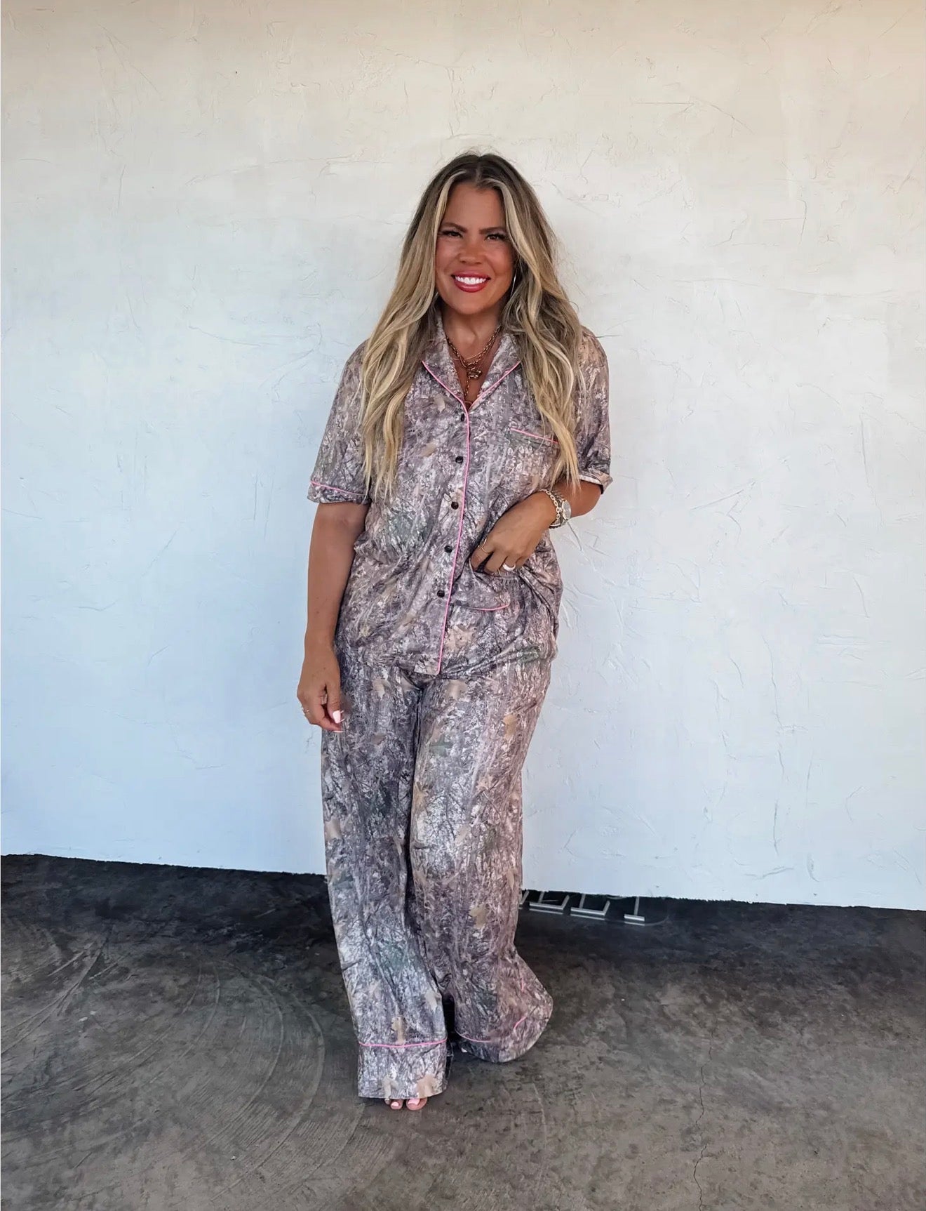 Cabin Cozy Luxe Pj Set- Camo