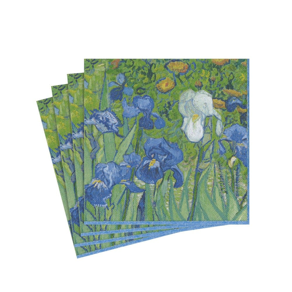 VAN GOGH IRISES COCKTAIL NAPKIN