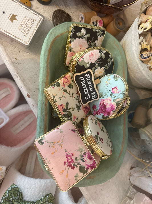 Compact Floral mirror