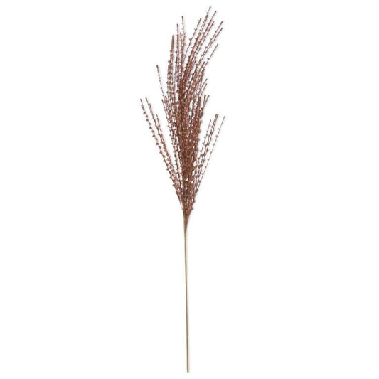 39.5" BROWN /GOLD TWISTED EYELASH RIBBON STEM