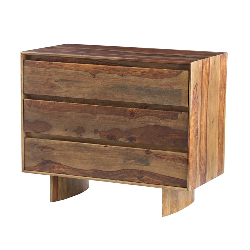 SHEESHAM WOOD 3-DRAWER CABINET