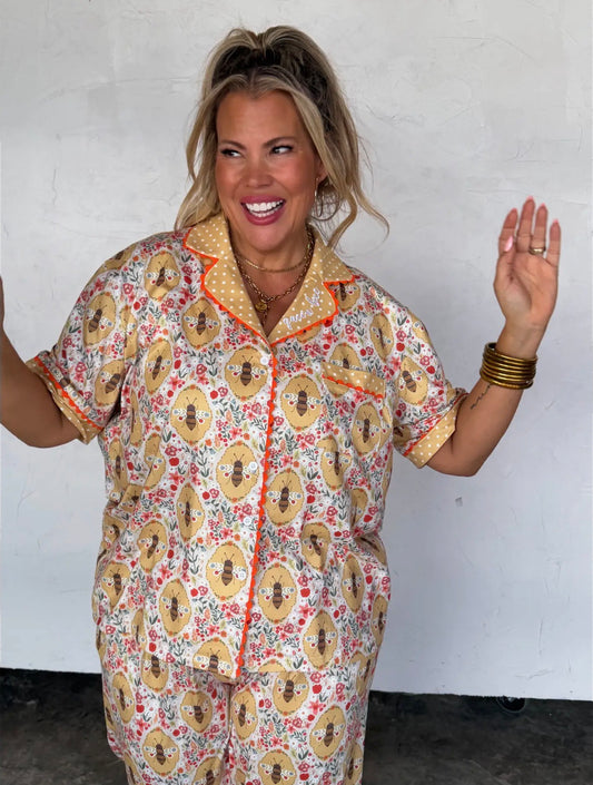Farm Girl Luxe Pj Set - Queen Bee