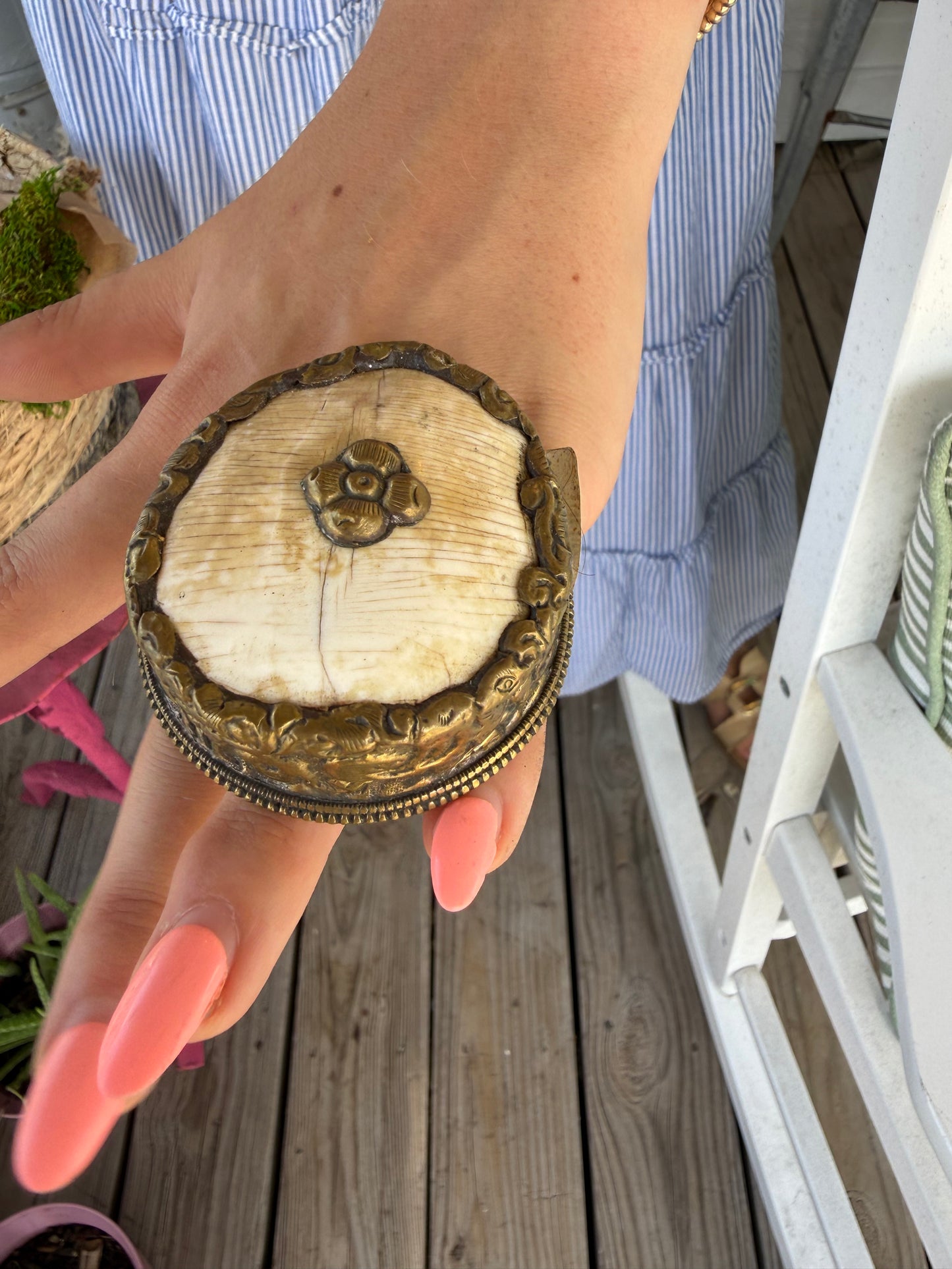 Hand Carved Bone and Agate Rings