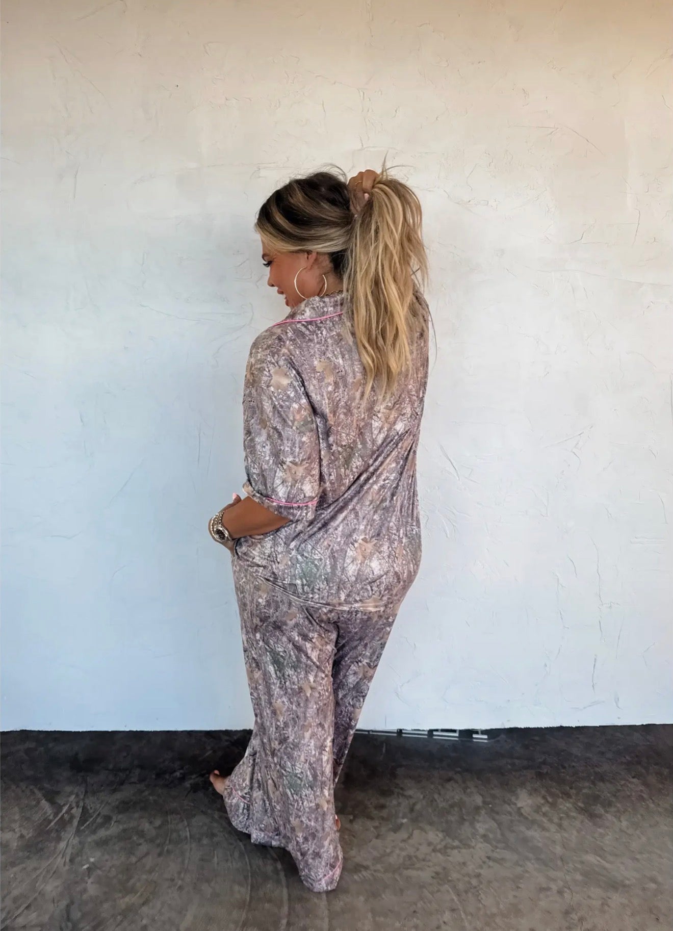 Cabin Cozy Luxe Pj Set- Camo