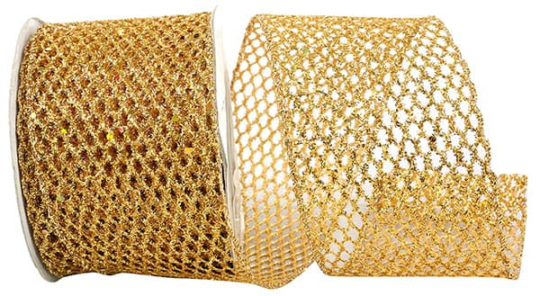 GRAND NET GLITTER GOLD 25 YARDS 2.5 INCH