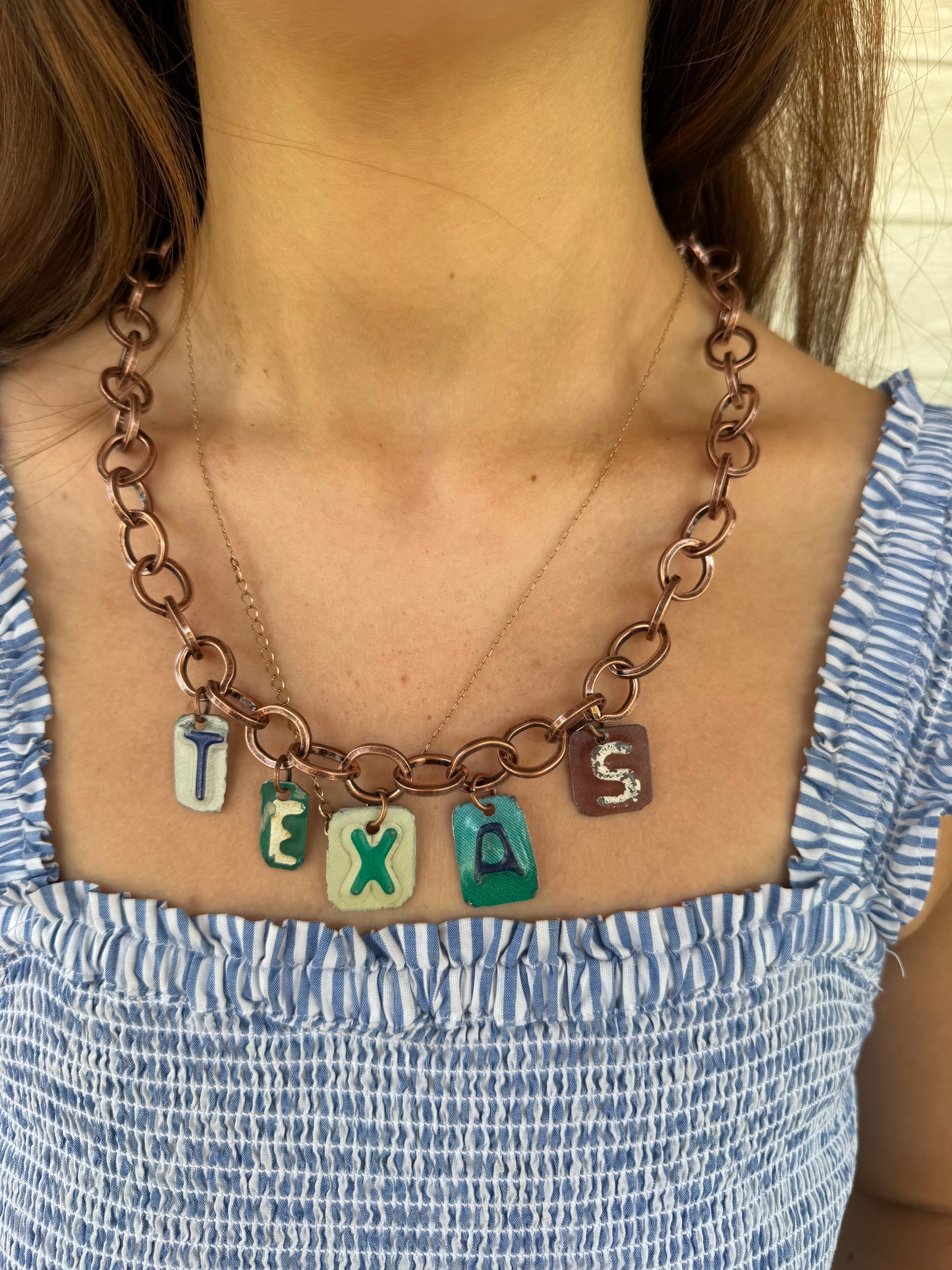 License Plate Necklace
