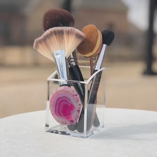 AGATE PENCIL OR MAKEUP BRUSH HOLDER