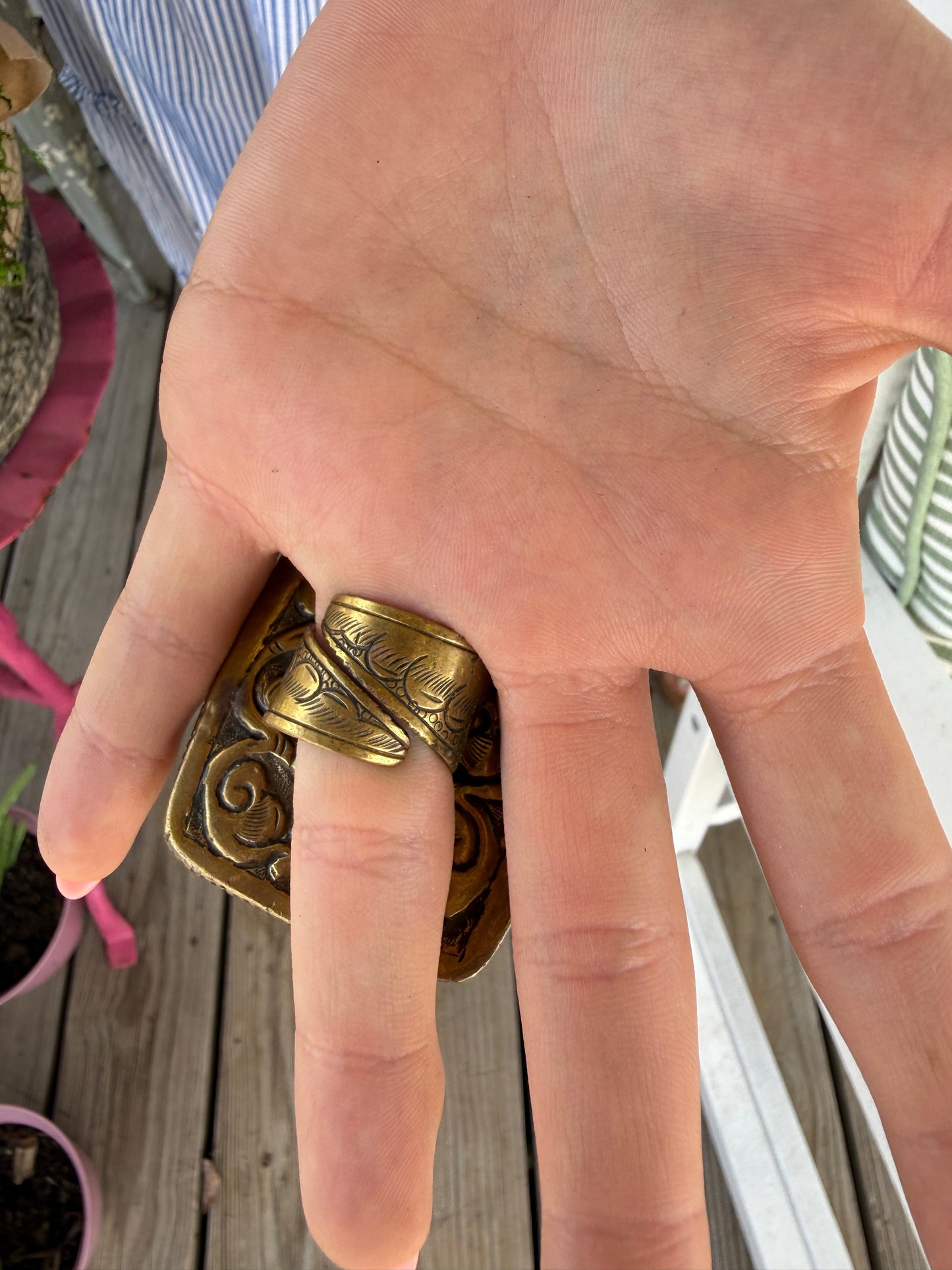 Hand Carved Bone and Agate Rings