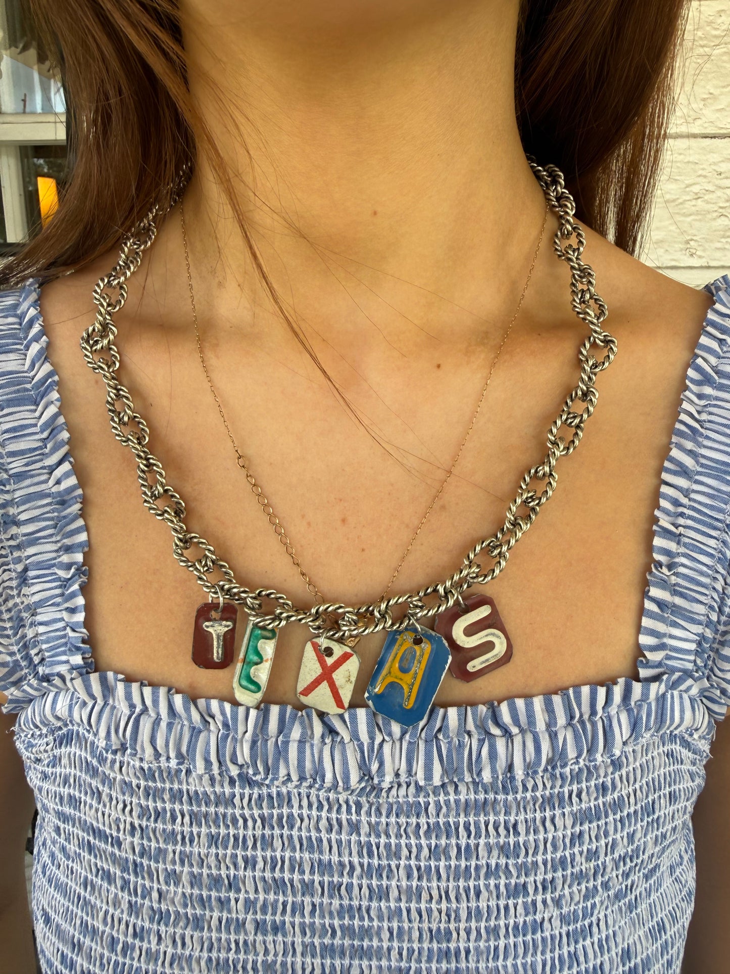 License Plate Necklace