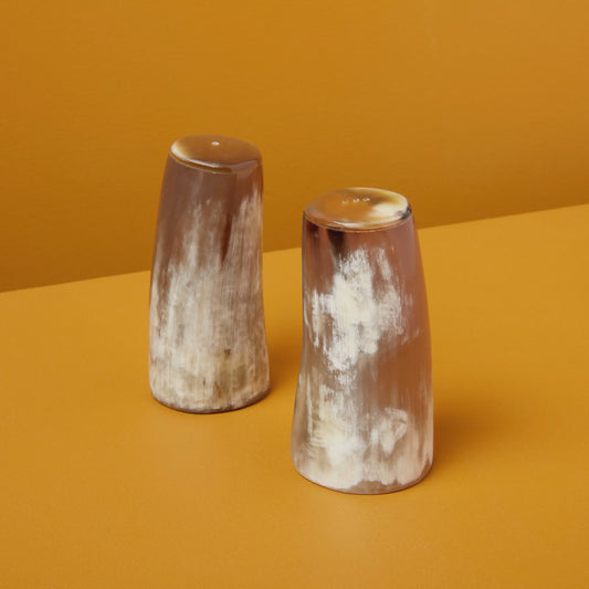 HORN SALT & PEPPER SET LARGE