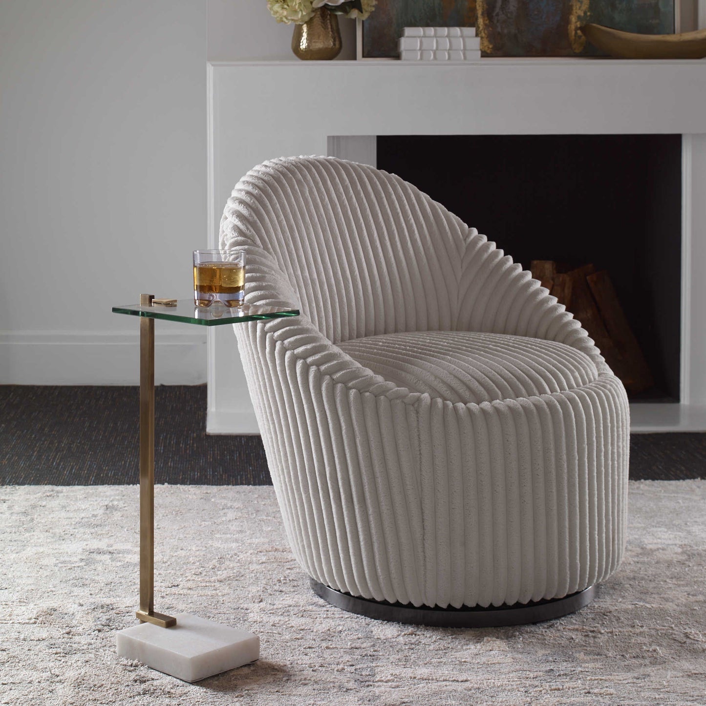 BUTLER ACCENT TABLE WHITE