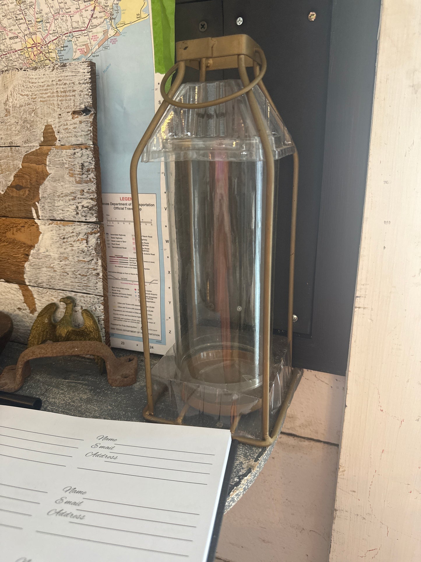 Gld Candle Lantern