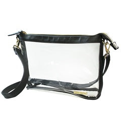 LARGE CROSSBODY CLEAR/BLACK