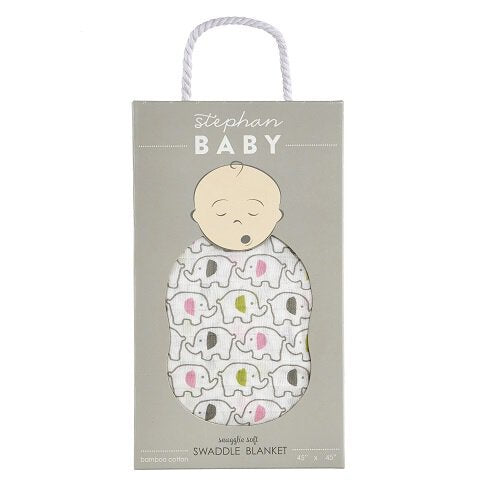 BAMBOO SWADDLE BLANKET IN GIFT BOX