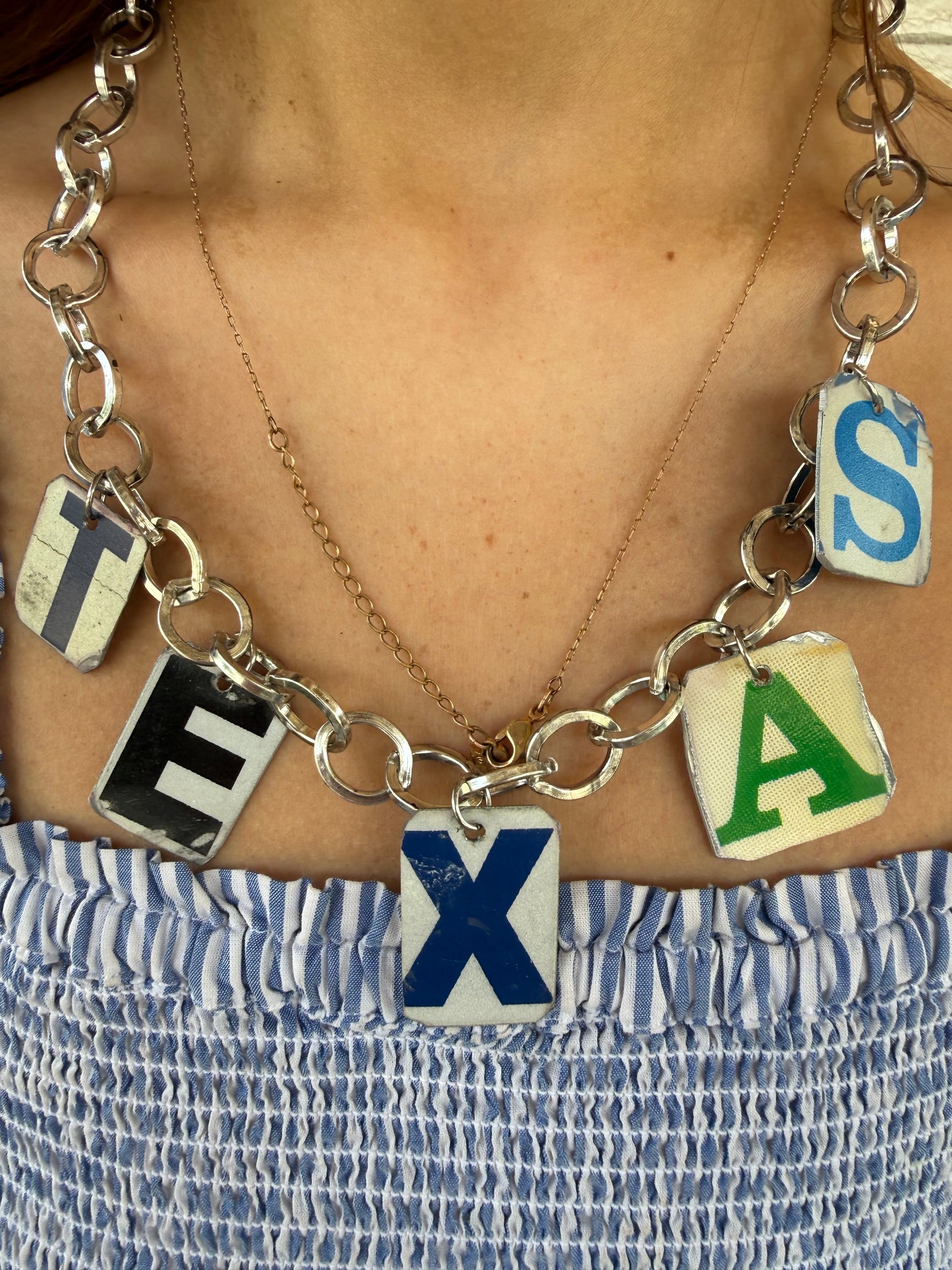 License Plate Necklace