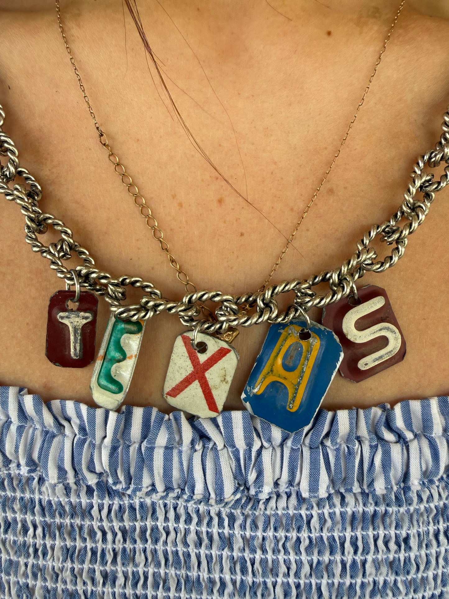 License Plate Necklace