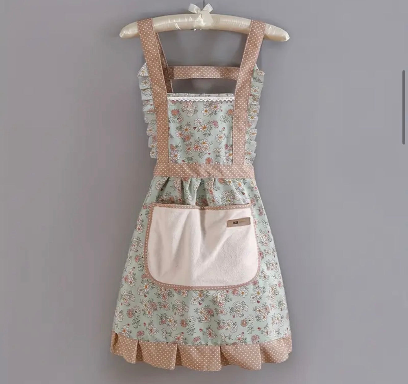 Floral Design Canvas Apron
