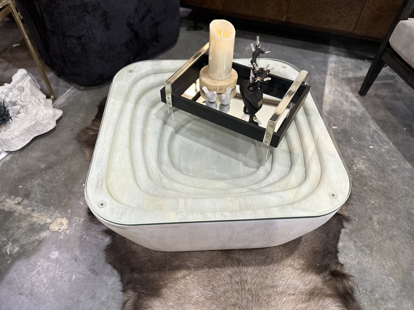 HAND-CARVED COFFEE TABLE