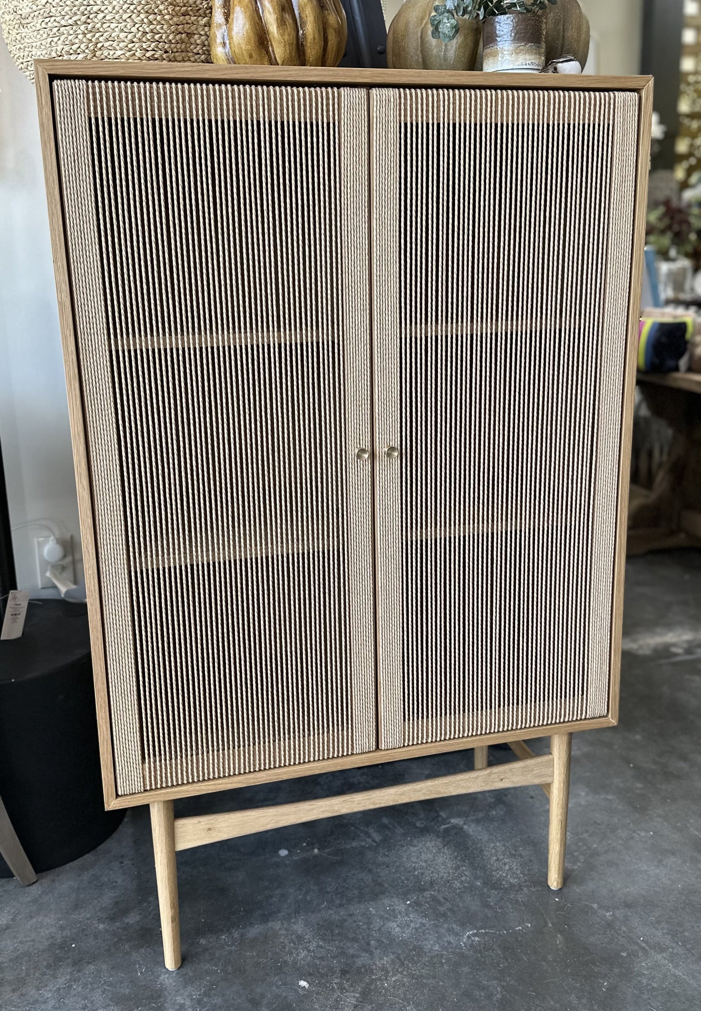 57" LIGHT OAK HIGHBOARD