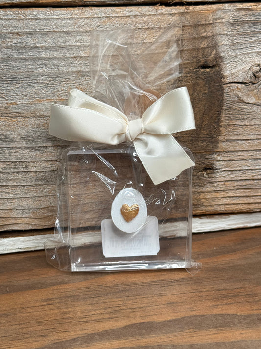 Lucite Gold Heart