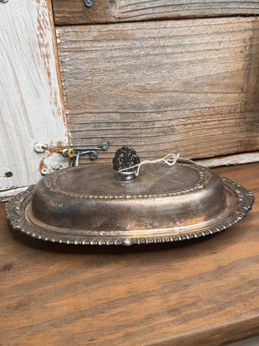 Butter Dish Silver - Vintage