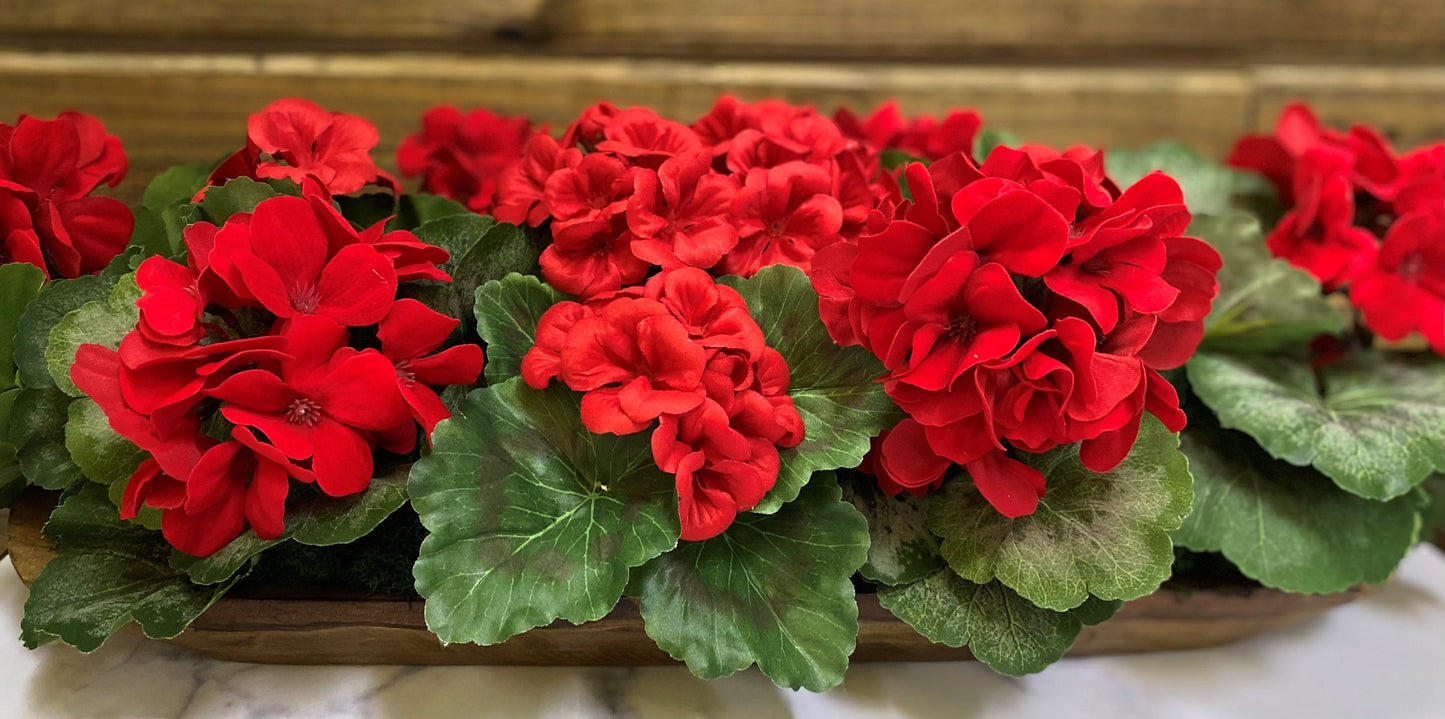 CUSTOM RED CARNATIONS IN MEDIUM DOUGH BOWL