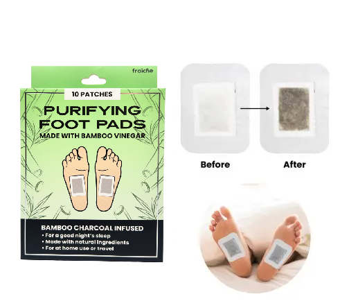 Fraiche Purifying Foot Pads - Bamboo Charcoal  - 10pcs/pk