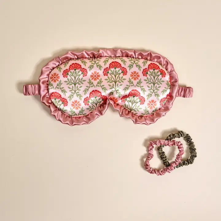 The Slumber Party Mask–Dusty Rose Floral