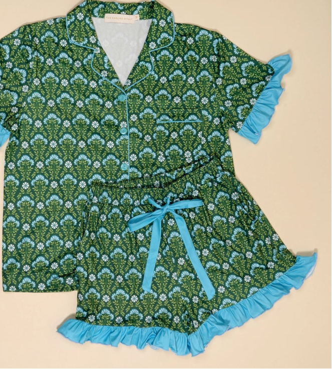 The Slumber Party Set – Forest Green Floral