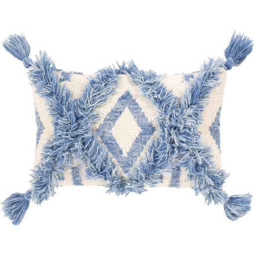 HELENA BLUE & IVORY 10x18 PILLOW