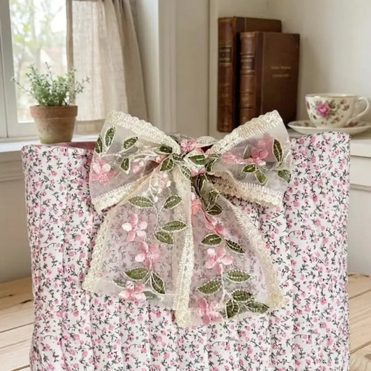 Rosalie Pink Floral Bible Cover