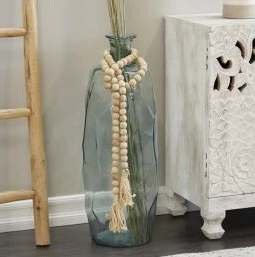 WOOD BEAD GARLAND 80"